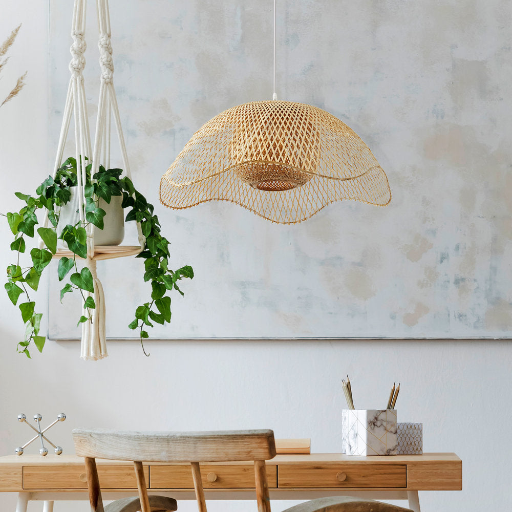 EcoChic Bamboo Pendant Lamp - Handcrafted Natural Lighting for Home Decor 4
