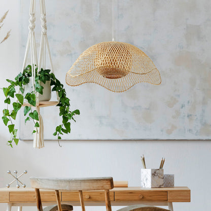 EcoChic Bamboo Pendant Lamp - Handcrafted Natural Lighting for Home Decor 4