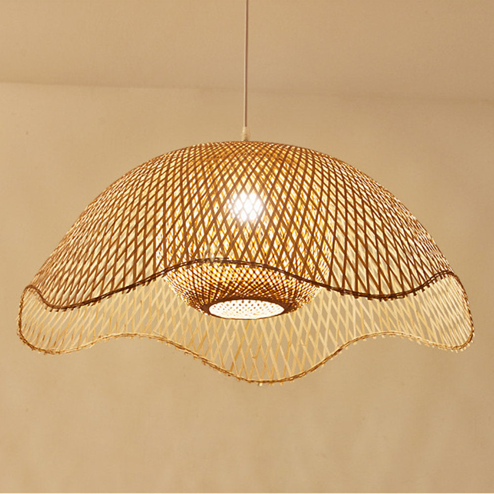 EcoChic Bamboo Pendant Lamp - Handcrafted Natural Lighting for Home Decor 9