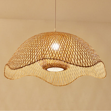 EcoChic Bamboo Pendant Lamp - Handcrafted Natural Lighting for Home Decor 9