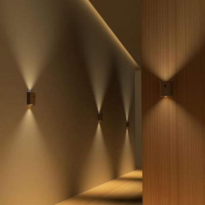Smart LED Wall Lamp – Wireless Wooden Design with Motion Sensor for Instant Illumination 5