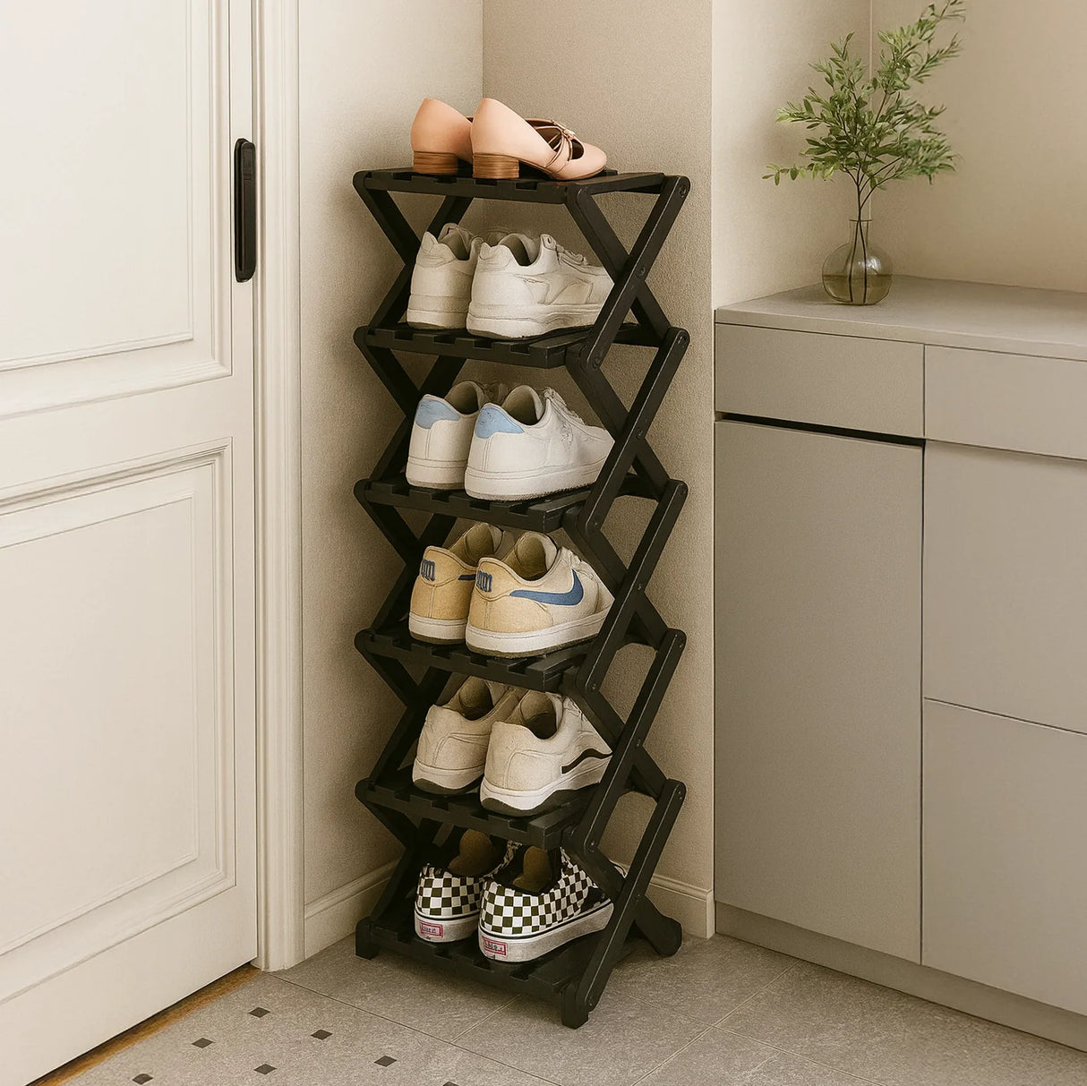 Elara Wooden Shoe Organizer
