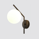 Aleta Modern Glass Globe Wall Lamp - Sleek Design with Metal Frame for Elegant Lighting 6