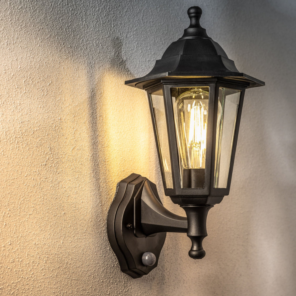 Elegant Outdoor Wall Lantern Sconce with Motion Sensor – Timeless Design for Automatic Illumination 1