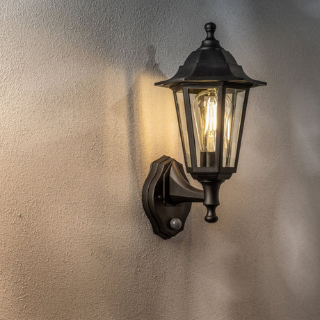 Elegant Outdoor Wall Lantern Sconce with Motion Sensor – Timeless Design for Automatic Illumination 3
