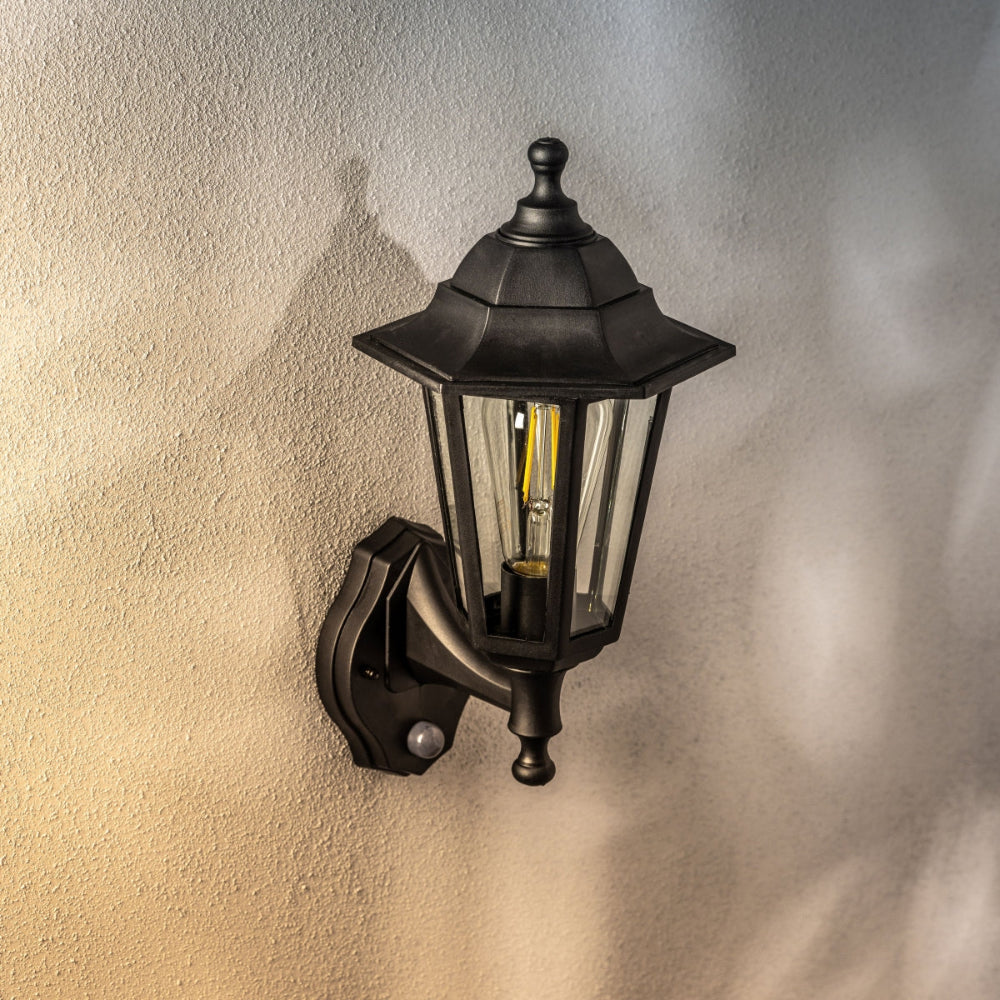 Elegant Outdoor Wall Lantern Sconce with Motion Sensor – Timeless Design for Automatic Illumination 5