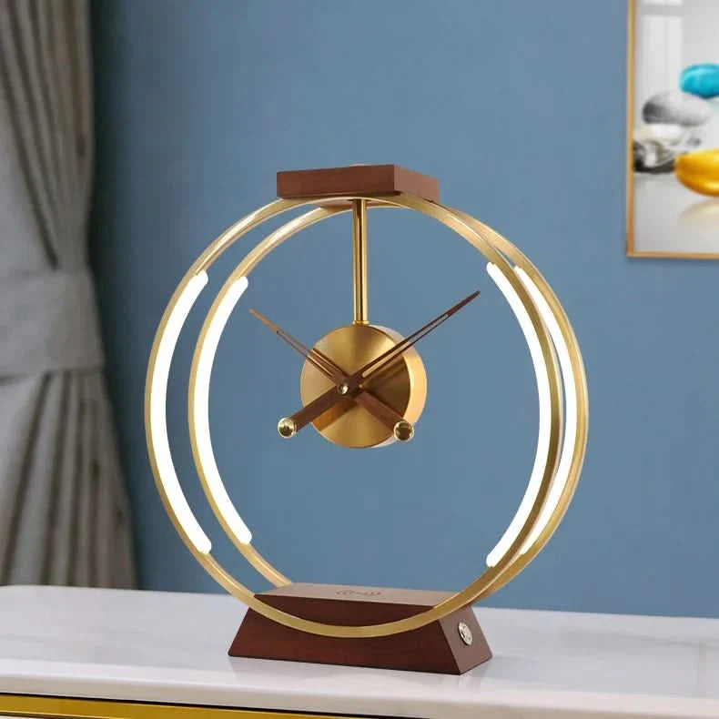 LED Ring Table Lamp Clock Wireless Charger