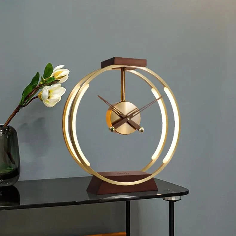LED Ring Table Lamp Clock Wireless Charger