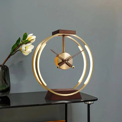 LED Ring Table Lamp Clock Wireless Charger
