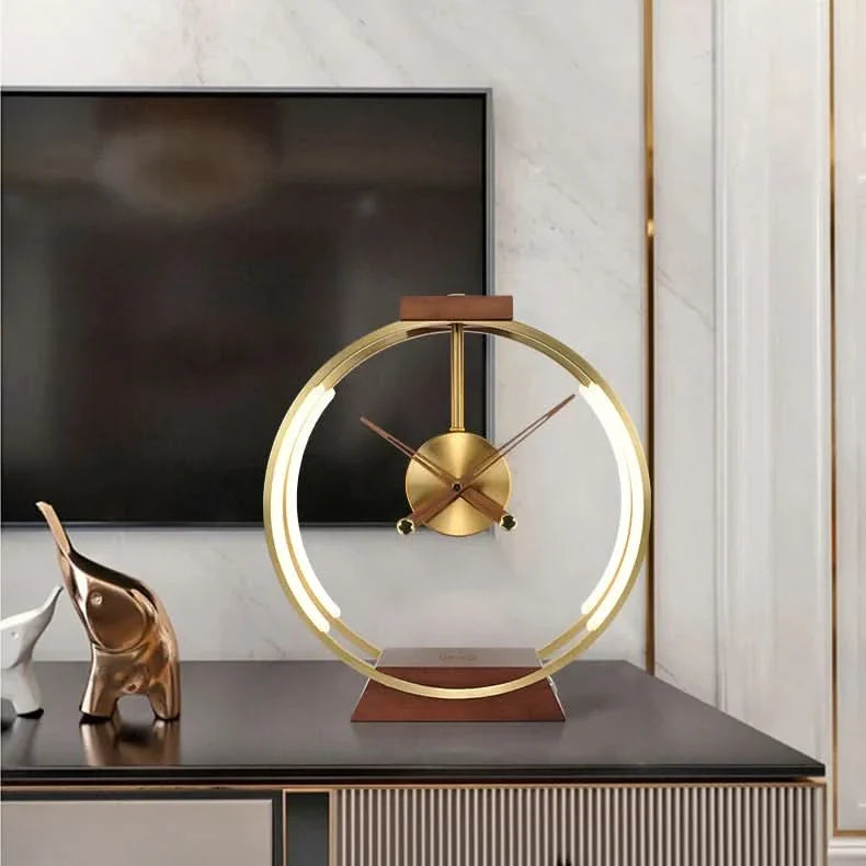 LED Ring Table Lamp Clock Wireless Charger