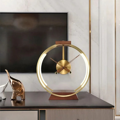 LED Ring Table Lamp Clock Wireless Charger