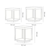 Modern Concrete Pillar Lights - Open-Frame LED Design with Dual Power Supply for Elegant Outdoor Ambiance 12