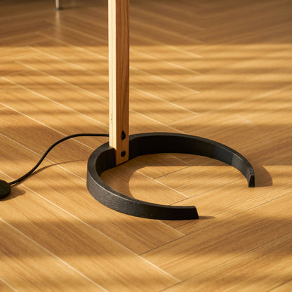 Nuvora Wooden Arc Floor Lamp