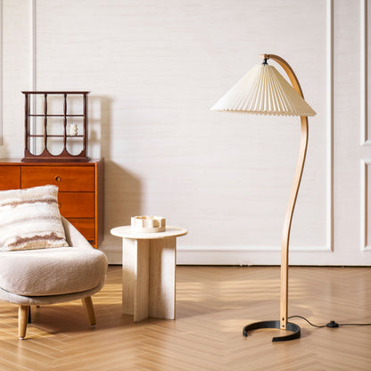 Nuvora Wooden Arc Floor Lamp