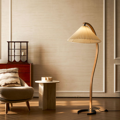 Nuvora Wooden Arc Floor Lamp