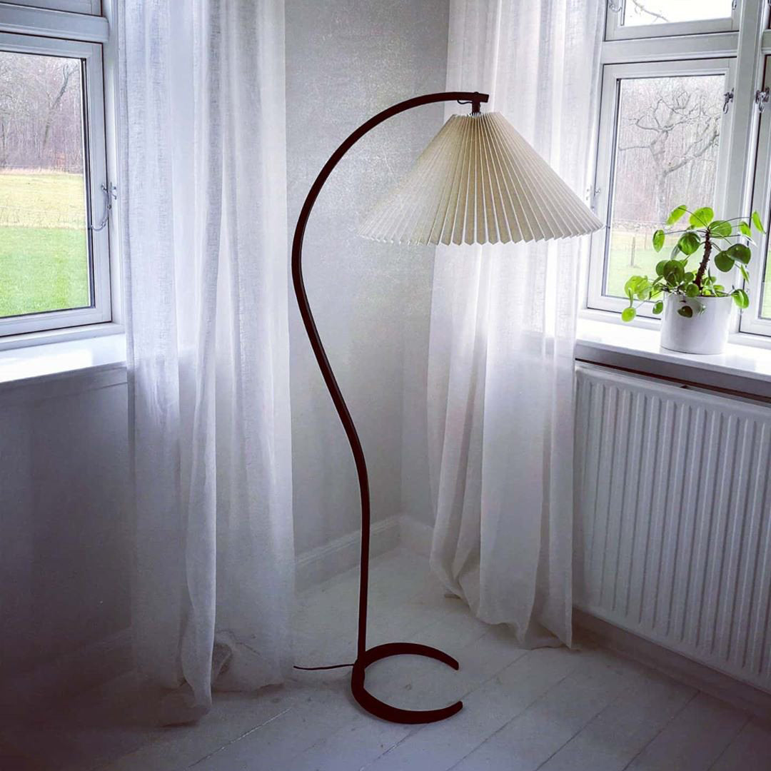 Nuvora Wooden Arc Floor Lamp