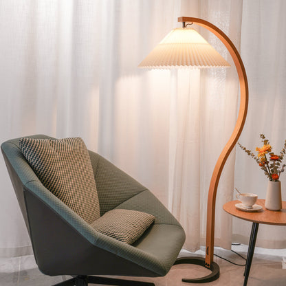 Nuvora Wooden Arc Floor Lamp