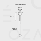 Celine Modern Wall Lamp - Dimmable LED Wall Light with 360-Degree Rotation for Elegant Home Decor 15