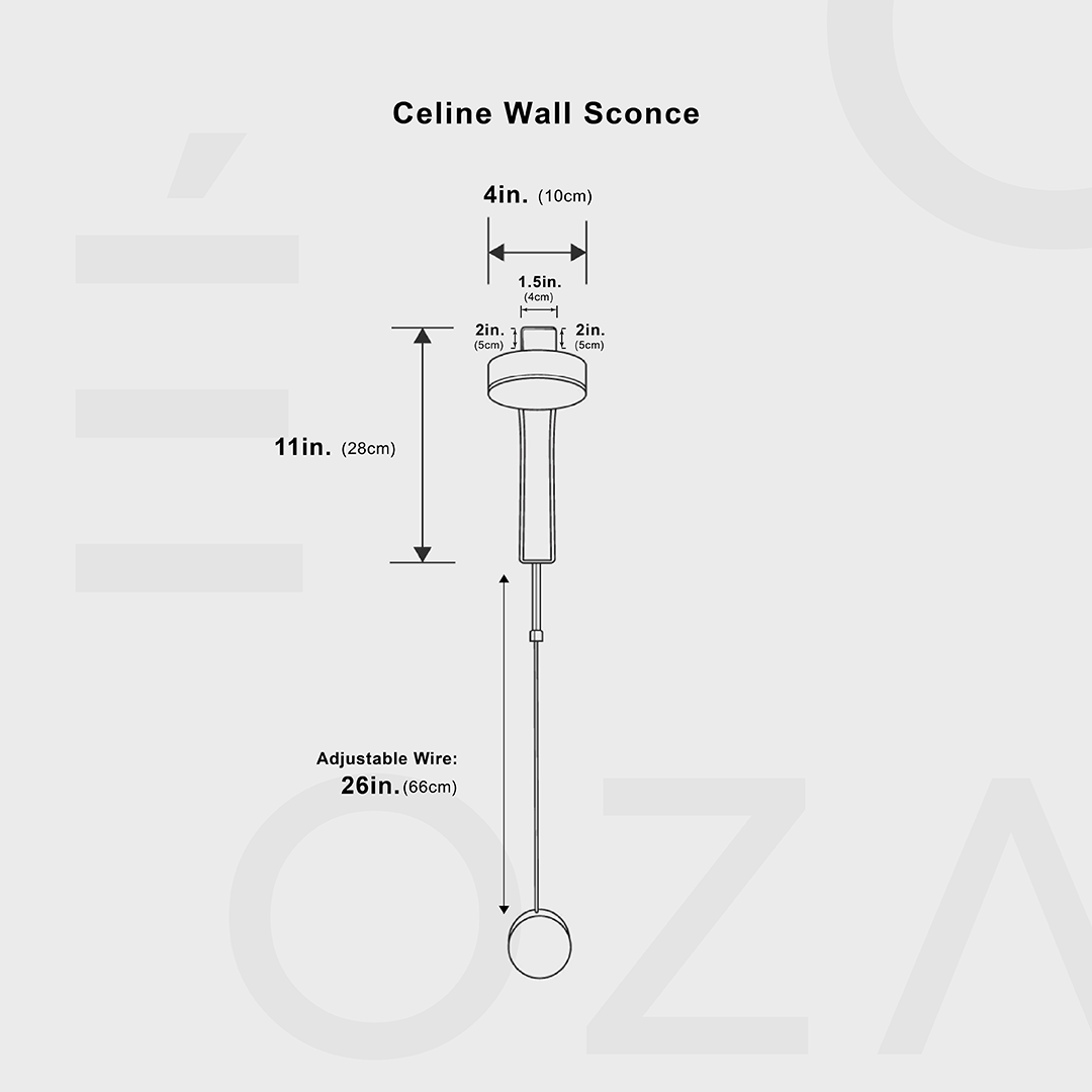 Celine Modern Wall Lamp - Dimmable LED Wall Light with 360-Degree Rotation for Elegant Home Decor 15