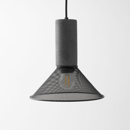 Elarion Mesh Pendant Black Concrete