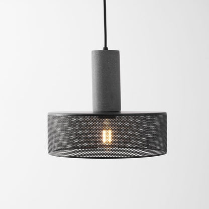 Elarion Mesh Pendant Black Concrete