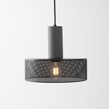 Modern Black Concrete Pendant Light