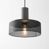 Modern Black Concrete Pendant Light