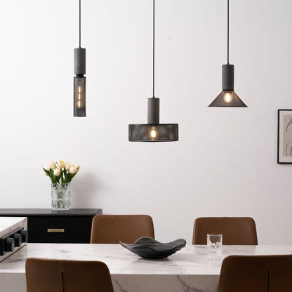 Elarion Mesh Pendant Black Concrete