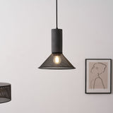 Modern Black Concrete Pendant Light