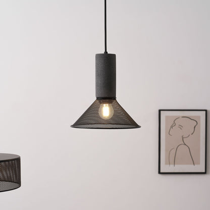 Elarion Mesh Pendant Black Concrete
