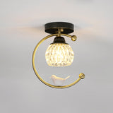 Bird Crystal Flush Light