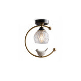 Bird Crystal Flush Light
