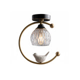 Bird Crystal Flush Light