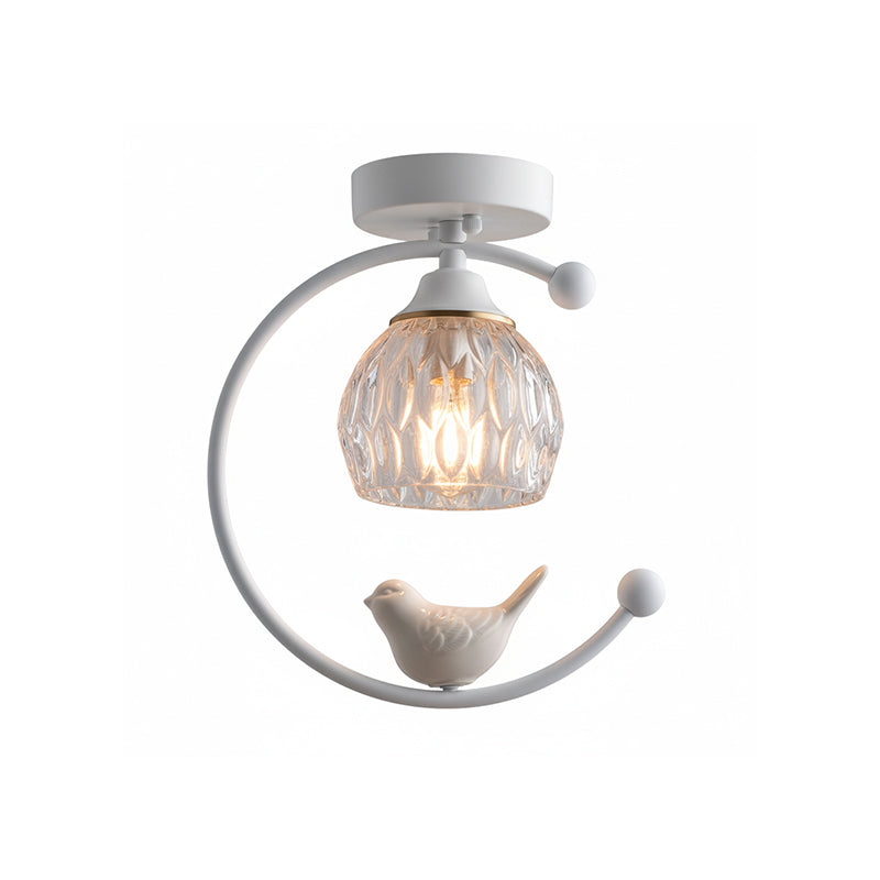 Serapha Crystal Bird Flush Light