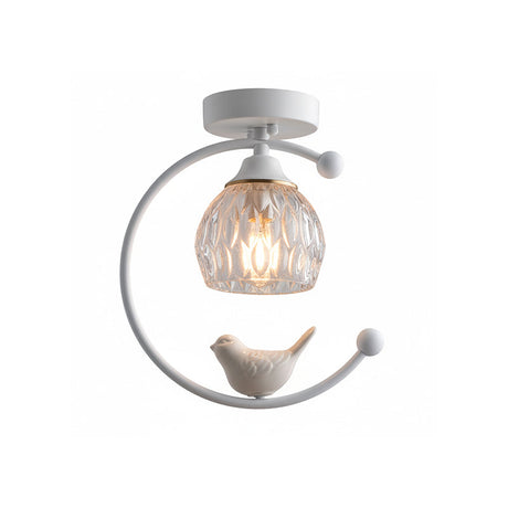 Bird Crystal Flush Light