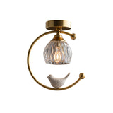 Bird Crystal Flush Light