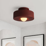 Nordic Ceramic Flush Mount Ceiling Light with Soft Illumination – Minimalist Design for Modern Interiors 2
