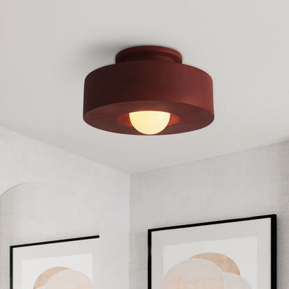 Nordic Ceramic Flush Mount Ceiling Light with Soft Illumination – Minimalist Design for Modern Interiors 2