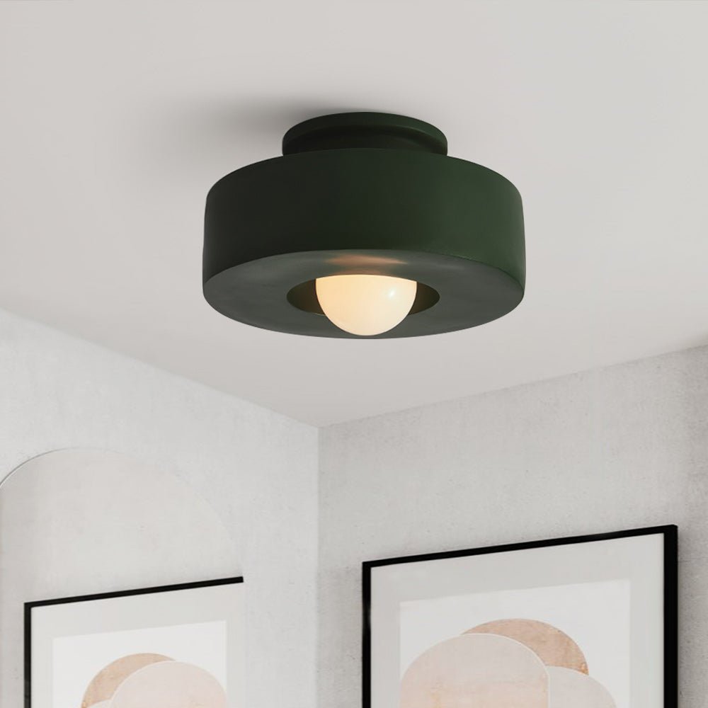 Nordic Ceramic Flush Mount Ceiling Light with Soft Illumination – Minimalist Design for Modern Interiors 1