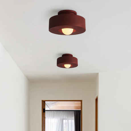 Nordic Ceramic Flush Mount Ceiling Light with Soft Illumination – Minimalist Design for Modern Interiors 5