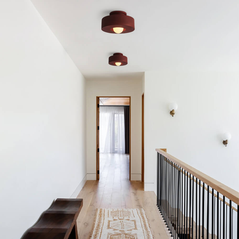Nordic Ceramic Flush Mount Ceiling Light with Soft Illumination – Minimalist Design for Modern Interiors 6