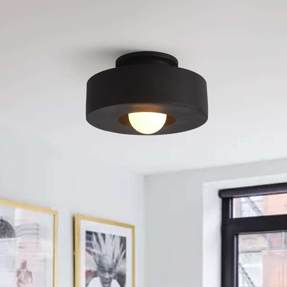 Nordic Ceramic Flush Mount Ceiling Light with Soft Illumination – Minimalist Design for Modern Interiors 3