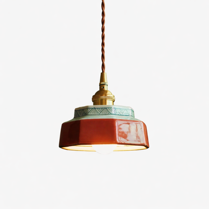 Ceramic Pendant Light - Adjustable Kitchen Pendant Lighting with Polished Copper Socket for Stylish Interiors 2