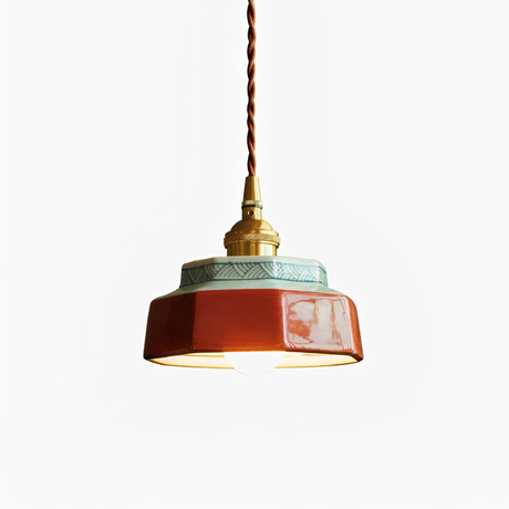 Ceramic Pendant Light - Adjustable Kitchen Pendant Lighting with Polished Copper Socket for Stylish Interiors 2