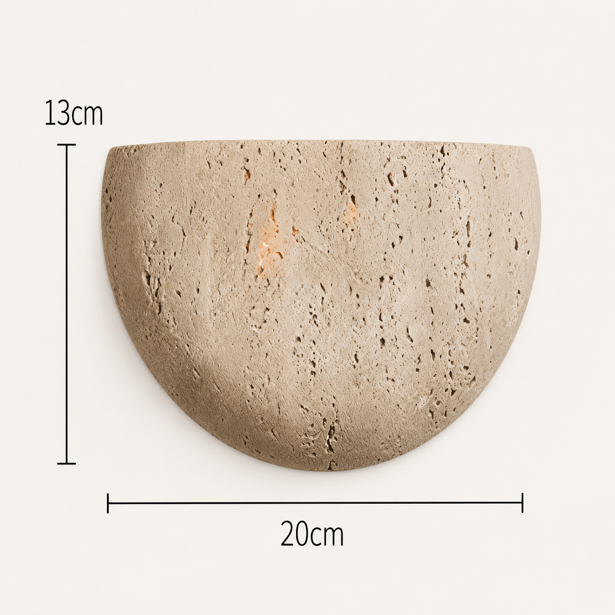 Wabi-Sabi Stone Wall Sconce