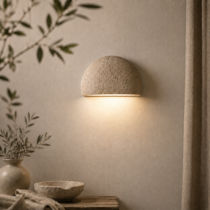 Wabi-Sabi Stone Wall Sconce