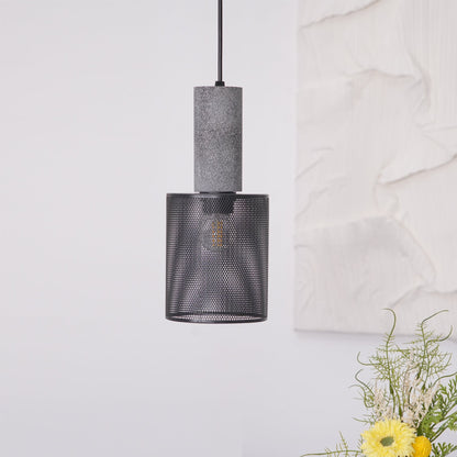 Elarion Mesh Pendant Black Concrete
