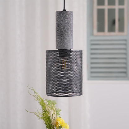 Elarion Mesh Pendant Black Concrete
