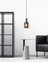 Modern Black Concrete Pendant Light