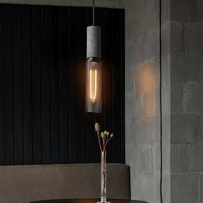 Elarion Mesh Pendant Black Concrete